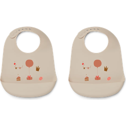 Liewood Tilda Silicon Bibs 2-pack Birthday Multi Mix