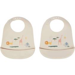 Liewood Tilda Silicone Bib 2-pack Safari Sandy Mix