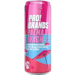 ProBrands BCAA Vacay Edition,330 ml Palma Beach (105 mg koffein) 24 pcs
