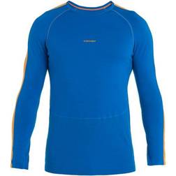 Icebreaker ZoneKnit LS Crewe Herren Funktionsunterhemd Blau UK