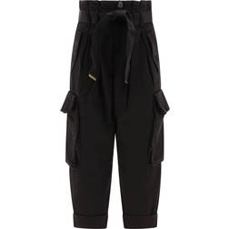 Pinko Ronfare Cropped Cargo Trousers - Black