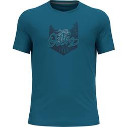 Odlo nikko logo kurzarmshirt blau