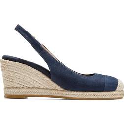 Cole Haan Women's Cloudfeel Denim Slingback Espadrilles Sandals Blue