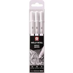 Sakura Gelly Roll Bright White Fine Medium Bold Set 3-pack