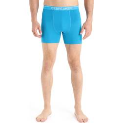 Icebreaker Merino Men's Standard Anatomica Underwear-Boxers, Geo Blue