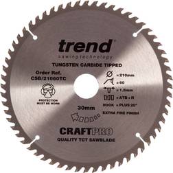 Trend CSB/21060TC CraftPro Saw Blade 210mm x 30mm x 60T