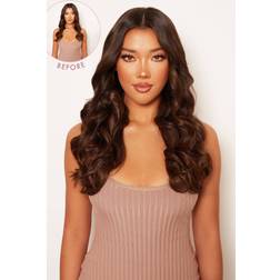 Lullabellz Thick Curly Clip In Hair Extensions 16 inch Mellow Brown