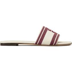 Tory Burch Double T Jacquard - Ash White/Vino