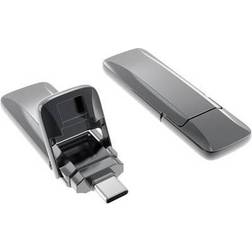 Xlyne 7625600 USB-minne 256 GB Grå 7625600 USB-C USB 3.2 Gen 2