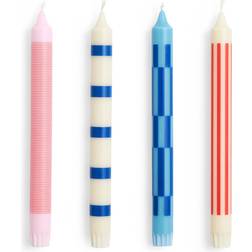 Hay Pattern mix Pink-red-blue Candle