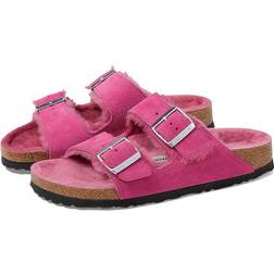 Birkenstock Women's Arizona Shearling Sandals Fuchsia