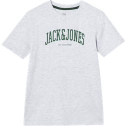 Jack & Jones Junior Boys Josh Tshirt White Melange, White, Years