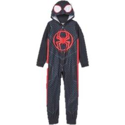 Marvel Boys miles morales spider-man union suit blanket sleeper pajamas