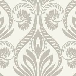 Seabrook Designs Wallpaper in Metallic Silver White TA21008