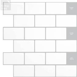 Tic tac tiles peel & stick self adhesive backsplash tile in subway designs