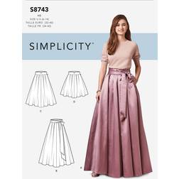 Simplicity Misses Pleaded Skirts-14-16-18-20-22