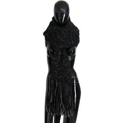 Dolce & Gabbana Elegant Svart Ullblandad Scarf Svart