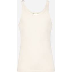 Dolce & Gabbana Bomull Ärmlös Tank T-shirt White