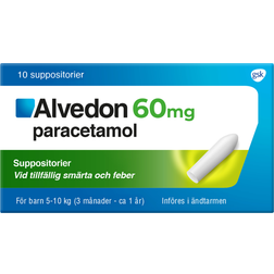 Alvedon 60mg 10 st Stolpiller