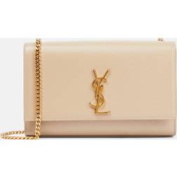 Saint Laurent Schultertasche Kate Medium aus Leder Beige Einheitsgröße