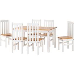 SECONIQUE Ludlow dining set Kitchen Chair 75.5cm 7pcs