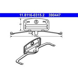 ATE Fjeder Bremsekaliper 11.8116-0315.2 Hydraulikolie