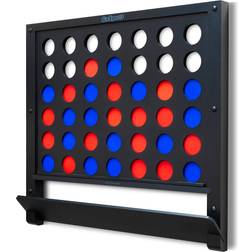 GoSports Wall-Mounted Giant 4 in a Row Game Board Set Black