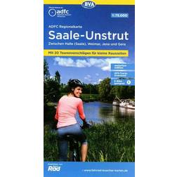 ADFC-Regionalkarte Saale-Unstrut, 1:75.000, E-Bike-geeignet, GPS-Tracks