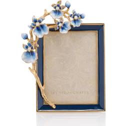 Jay Strongwater Indigo Orchid 3" Picture INDIGO Photo Frame