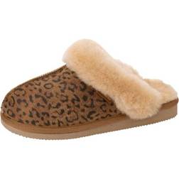 Shepherd Jessica Leopard Chestnut Sandalen - Bruin