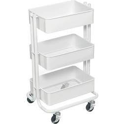 Simply Tidy Lexington White Trolley Table 11.4x15"