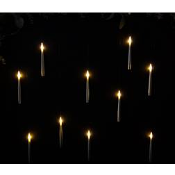 Premier Floating Silver LED Candle 15cm 10pcs