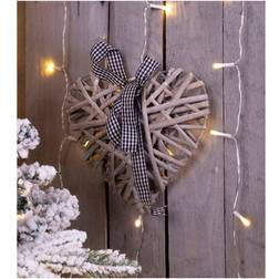 St Helens Light Wicker Christmas Heart Woven Willow Decoration