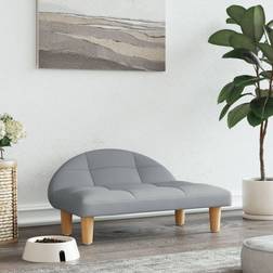 vidaXL Hundeseng 70x52x30 stof lysegrå