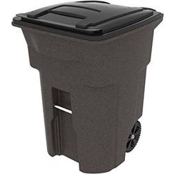 Toter 96 Gal. Trash Can Brownstone Wheels Lid