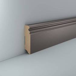 Fußleiste 19x80mm mdf foliert Titan Fußbodenleiste