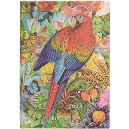 Paperblanks 12-Monatskalender 2024 Tropischer Garten Midi Verso