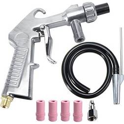 Sand blaster kit blasting shot sandblaster siphon feed gun nozzle rust remove