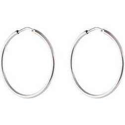 CU Jewellery Letters hoop örhänge Silver