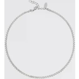 Caroline Svedbom Crystal Navette Necklace Rhodium Crystal