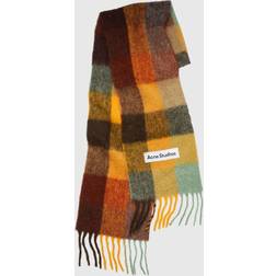 Acne Studios Mohair Checked Scarf Multicolor