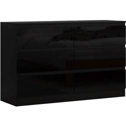 Fwstyle Modern White Gloss Chest of Drawer 120x77cm