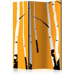 Artgeist Skærmvæg Birches on the orange background II 225 x 172 cm