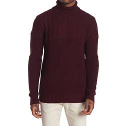 XRay Men's Ribbed Turtleneck Sweater Burgundy