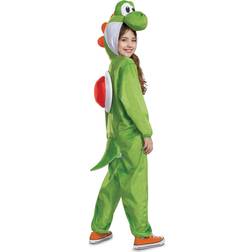 Disguise Super Mario Bros Yoshi Hooded Kid's Jumpsuit - Green/Red/White