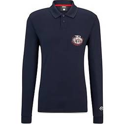 HUGO BOSS Men's x Nfl Long-Sleeved Polo Shirt Dark Blue Dark Blue