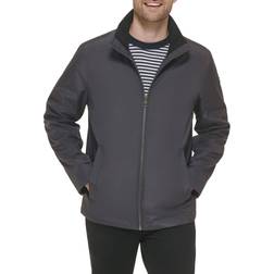 Calvin Klein Men's Stand Collar Poly Jacket, Iron