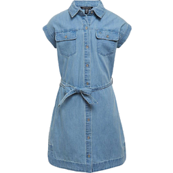 Calvin Klein Big Girl's Chambray Shirt Dress - Chambray