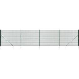 vidaXL Wire Mesh Fence with Spike Anchors 1.8x10 m Green