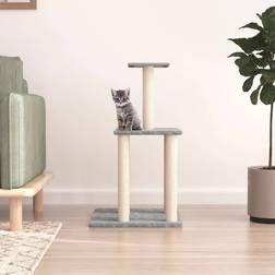 vidaXL Cat Tree with Scratching Posts Light Grey